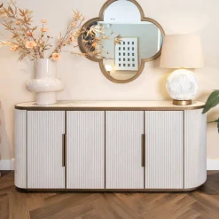 Best Richmond Interiors Dressoir Tivoli Stof en keramiek, 192cm Wit