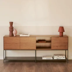 Discount Kave Home Dressoir Vedrana Walnoot, 195cm