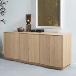 WOOOD Dressoir Zuma Eikenhout, 200cm Transparant