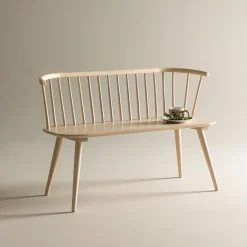 Online Nohr Eetkamerbank Araseli Rubberhout, 120cm