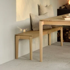 Ethnicraft Eetkamerbank Bok Geolied Eikenhout, kleur Naturel