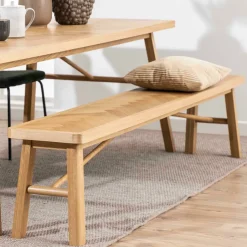 Bendt Eetkamerbank Gregor Visgraat Eiken, 200cm Hout