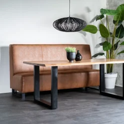 Sale SEVN Eetkamerbank Jelle kleur cognac
