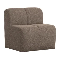 Clearance WOOOD Eetkamerbank Mojo Bouclé, 84cm, kleur Melange Bruin