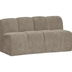 Discount WOOOD Eetkamerbank Mojo Geweven Rib, kleur Donker Zand