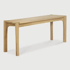 Discount Ethnicraft Eetkamerbank PI Geolied Eikenhout, kleur Naturel