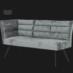 Online Tower Living Eetkamerbank Rosora Hoek Links, 160cm, kleur Grijs