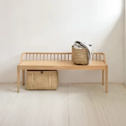 Hot Ethnicraft Eetkamerbank Spindle Hout, 150cm