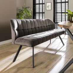 Discount LifestyleFurn Eetkamerbank Thandie Velvet 180cm