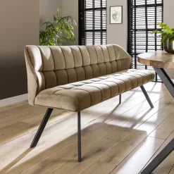 Discount LifestyleFurn Eetkamerbank Thandie Velvet 180cm