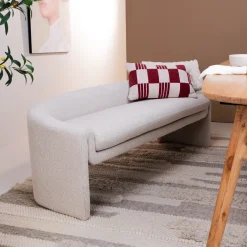 Hot WOOOD Eetkamerbank Zone Geweven stof, 160cm Beige