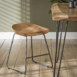 Discount LifestyleFurn Eetkamerstoel / Kruk Nicole Acaciahout Massief acacia naturel