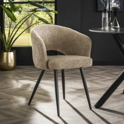 Outlet Sohome Eetkamerstoel Aiden Bouclé Zand