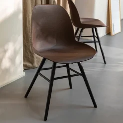 Best Zuiver Eetkamerstoel Albert Kuip Gerecycled kunststof, kleur Coffee