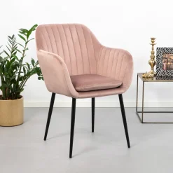 Best Sohome Eetkamerstoel Albin Black Velvet