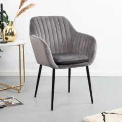 Best Sohome Eetkamerstoel Albin Black Velvet