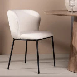 Nohr Eetkamerstoel Almetra Bouclé, kleur Wit