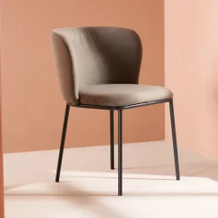 Online Nohr Eetkamerstoel Almetra Linnenlook, kleur Bruin