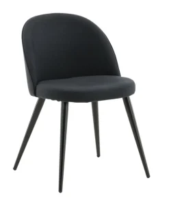 Outlet Nohr Eetkamerstoel Amon stof, kleur ZWART