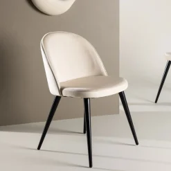 Hot Nohr Eetkamerstoel Amon Velvet met zwarte poot