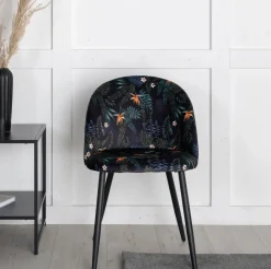 Hot Nohr Eetkamerstoel Amon Velvet met zwarte poot