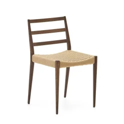 New Kave Home Eetkamerstoel Analy Eikenhout en touw