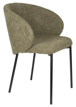 Hot ZILT Eetkamerstoel Aoife Chenille, kleur Groen