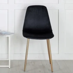 Online Nohr Eetkamerstoel Austina Velvet, Met messing onderstel