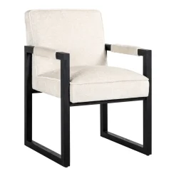 Richmond Interiors Eetkamerstoel Beck Chenille, kleur Wit