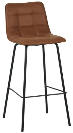 Best LABEL51 Eetkamerstoel Bistro Micro Suede, kleur (zithoogte 78cm) Cognac