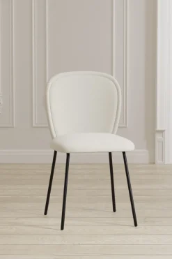 Clearance Nohr Eetkamerstoel Brannigan Velvet, kleur Crème Cru00e8me