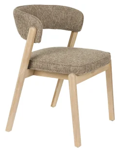 Hot Zuiver Eetkamerstoel Bright Eikenhout en stof, kleur Bruin