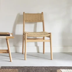 Online Dutchbone Eetkamerstoel Cecile Gevlochten touw, kleur Naturel