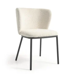 Hot Kave Home Eetkamerstoel Ciselia Bouclé Wit