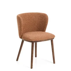 Sale Kave Home Eetkamerstoel Ciselia Grof Chenille en Walnoot