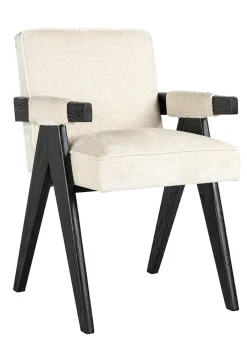 Outlet Richmond Interiors Eetkamerstoel Cooper Chenille, kleur Wit