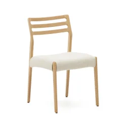 Hot Kave Home Eetkamerstoel Cudia Eikenhout en chenille