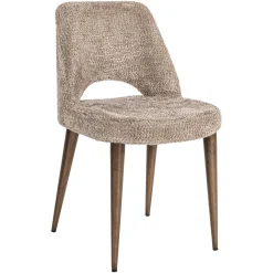 New Richmond Interiors Eetkamerstoel Delphine Chenille, kleur Naturel