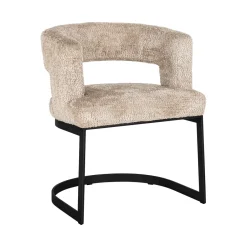 Clearance Richmond Interiors Eetkamerstoel Ellis Chenille, kleur Beige