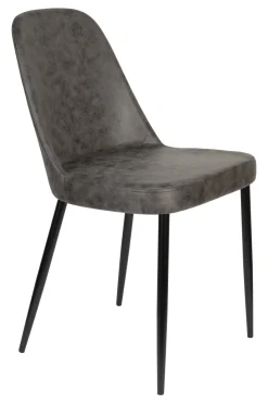 New ZILT Eetkamerstoel English Lederlook, kleur Antraciet
