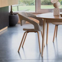 Online Zuiver Eetkamerstoel Flexback Bouclé