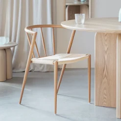 Online ZILT Eetkamerstoel Fraidy Houtlook en rotan