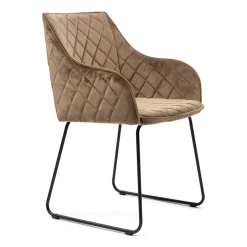 Online Rivièra Maison Eetkamerstoel Frisco Drive Velvet III Golden Mink