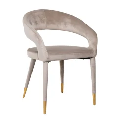 Best Richmond Interiors Eetkamerstoel Gia Velvet Khaki