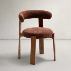 Sale Kave Home Eetkamerstoel Granite Chenille en noten essenhout