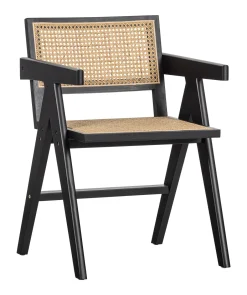 New WOOOD Eetkamerstoel Gunn Rotan Zwart