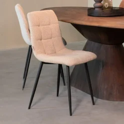 Online LABEL51 Eetkamerstoel Juul Bouclé