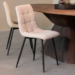 Online LABEL51 Eetkamerstoel Juul Bouclé