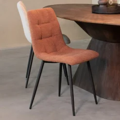 Online LABEL51 Eetkamerstoel Juul Bouclé