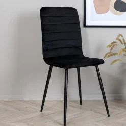 New Nohr Eetkamerstoel Kaira Velvet, kleur Zwart